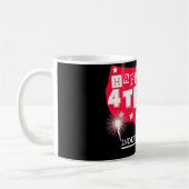 Gelukkig feest op de vierde dag van de onafhankeli koffiemok (Links)