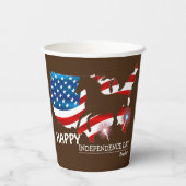 Gelukkig feest op de vierde dag van de onafhankeli papieren bekers (Achterkant)