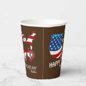 Gelukkig feest op de vierde dag van de onafhankeli papieren bekers (Rechts)