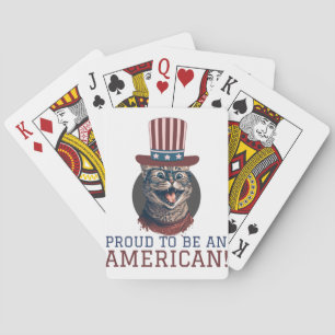 Gelukkig feest op de vierde dag van de onafhankeli pokerkaarten