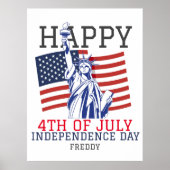 Gelukkig feest op de vierde dag van de onafhankeli poster (Voorkant)