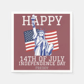 Gelukkig feest op de vierde dag van de onafhankeli servet (Voorkant)