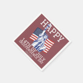 Gelukkig feest op de vierde dag van de onafhankeli servet (Hoek)