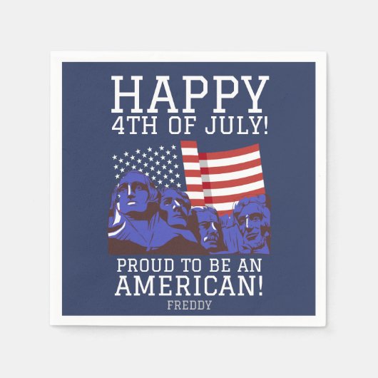 Gelukkig feest op de vierde dag van de onafhankeli servet (Voorkant)