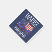 Gelukkig feest op de vierde dag van de onafhankeli servet (Hoek)