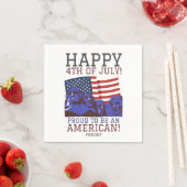 Gelukkig feest op de vierde dag van de onafhankeli servet (Insitu)