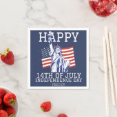 Gelukkig feest op de vierde dag van de onafhankeli servet (Insitu)