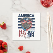 Gelukkig feest op de vierde dag van de onafhankeli servet (Insitu)