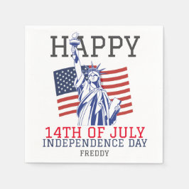 Gelukkig feest op de vierde dag van de onafhankeli servet