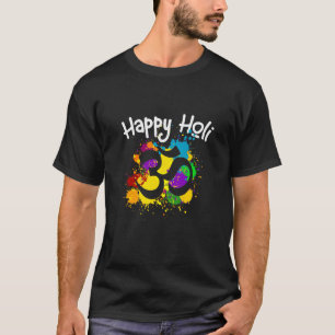 Gelukkig feest van de kleuren Happy Holi 2023 Om H T-shirt
