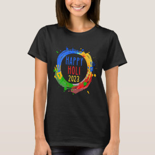Gelukkig feest van de kleuren Happy Holi 2023 voor T-shirt