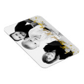 Gelukkig feestdag Gold Photo Holiday Card Magneet (Rechterzijde)