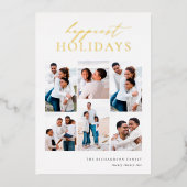Gelukkig Feestdagen Elegant 6 Foto Collage (Voorkant)
