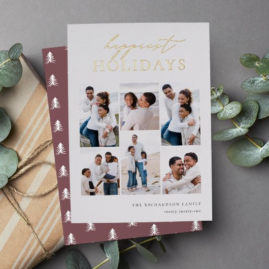 Gelukkig Feestdagen Elegant 6 Foto Collage