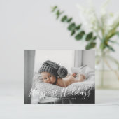 Gelukkig Feestdagen Familie Foto Kerstmis (Staand voorkant)