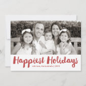 Gelukkig Feestdagen met een kerstfotokaart met roo Feestdagenkaart (Voorkant)