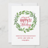 Gelukkig feestdagen zakelijke kerstmis feestdagenkaart (Voorkant)