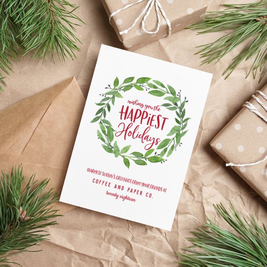 Gelukkig feestdagen zakelijke kerstmis feestdagenkaart