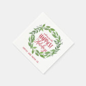 Gelukkig Feestdagen zakelijke kerstmis Servet (Hoek)