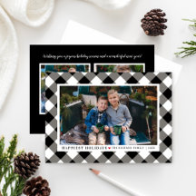 Gelukkig Feestdagen zwarte buffelfoto