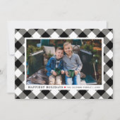 Gelukkig Feestdagen zwarte buffelfoto Feestdagenkaart (Voorkant)