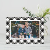 Gelukkig Feestdagen zwarte buffelfoto Feestdagenkaart (Staand voorkant)