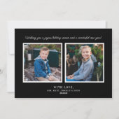 Gelukkig Feestdagen zwarte buffelfoto Feestdagenkaart (Achterkant)