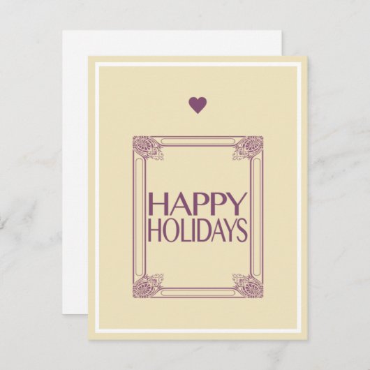 Gelukkig Feestdagenkaart (Voorkant / Achterkant)