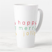 GELUKKIG FEestLigK Kerst Tall Latte Mok (Rechterhoek)