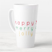 GELUKKIG FEestLigK Kerst Tall Latte Mok (Linkerhoek)