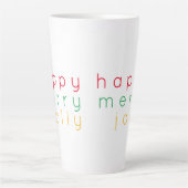 GELUKKIG FEestLigK Kerst Tall Latte Mok (Voorkant)