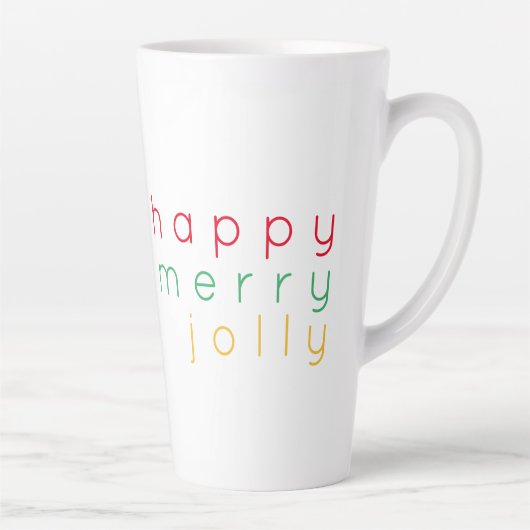 GELUKKIG FEestLigK Kerst Tall Latte Mok (Rechts)