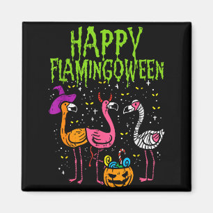 Gelukkig Flamingoween Y Flamingo's Grappig Hallowe Magneet