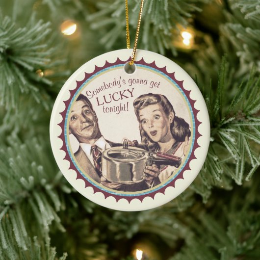 Gelukkig fornuis kookkerst keramisch ornament (Boom)