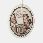 Gelukkig fornuis kookkerst keramisch ornament (Rechts)