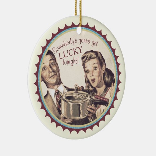 Gelukkig fornuis kookkerst keramisch ornament (Rechts)