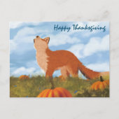 Gelukkig Fox met Thanksgiving  Briefkaart (Voorkant)