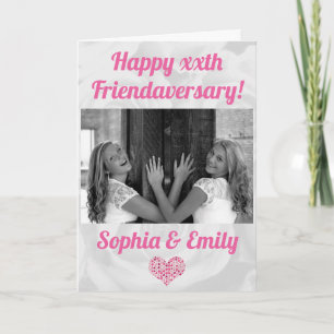 Gelukkig Friendaversary-vriendschapsfoto Kaart