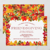 Gelukkig Friendsgiving-herfst-dinerfeest Kaart (Voorkant / Achterkant)