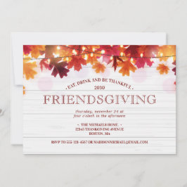 Gelukkig Friendsgiving herfst dinerfeestmaal Kaart
