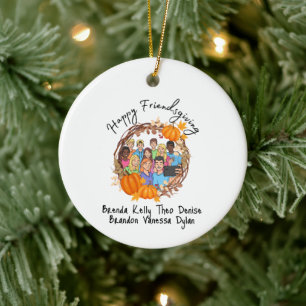 Gelukkig Friendsgiving Herfst Pompoen Vakantie Cad Keramisch Ornament