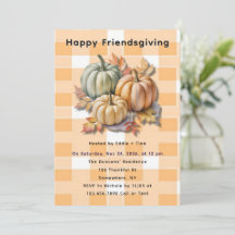 Gelukkig Friendsgiving Pompoenen & Herfstbladeren