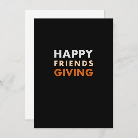 Gelukkig Friendsgiving Thanksgiving Shirt Kaart (Voorkant / Achterkant)