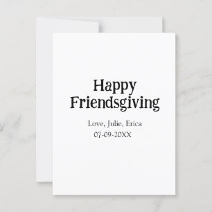 Gelukkig friendsgiving voeg naam toe met liefdesda briefkaart