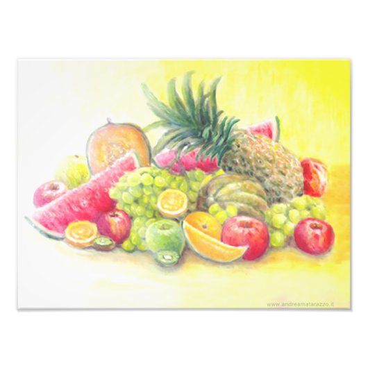 Gelukkig fruit foto afdruk (Voorkant)