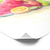 Gelukkig fruit foto afdruk (Hoek)