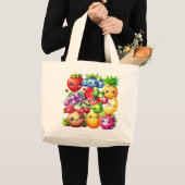 Gelukkig Fruit Grote Tote Bag (Voorkant (product))