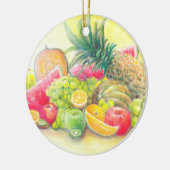 Gelukkig fruit keramisch ornament (Links)