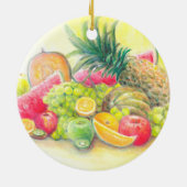 Gelukkig fruit keramisch ornament (Achterkant)