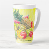 Gelukkig fruit latte mok (Rechterhoek)